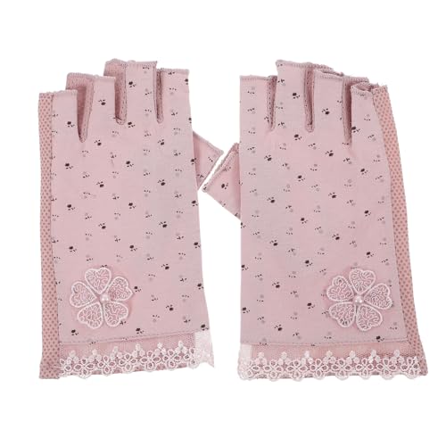 TOVINANNA Fingerless Gloves Women Sunblock Gloves for Sports Outdoor Driving for Gel Nail Lamp