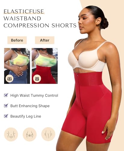 Image of SHAPELLX Women High Waist Leggings Tummy Control ElasticFuse Waistband Shaping Leggings Waist Trainer Yoga Pants
