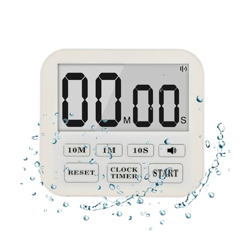 Keduzer Digital Waterproof Shower Timer Bathroom Kitchen Timer with Strong