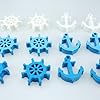 SaktopDeco 84 PCS Felt Anchor Rudder Mini Anchor Rudder for Nautical Embellishments Beach Ocean Themed Decor Craft Supplies #3