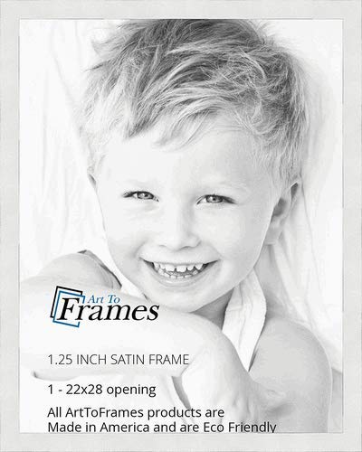 ArtToFrames 22x28 Satin White Picture Frame