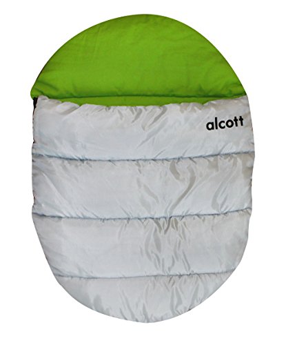 alcott Adventure Sleeping Bag for Dogs, Medium, Green/Grey