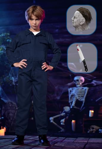 Disfraz completo infantil mecánico azul marino años 12 miniatura 3