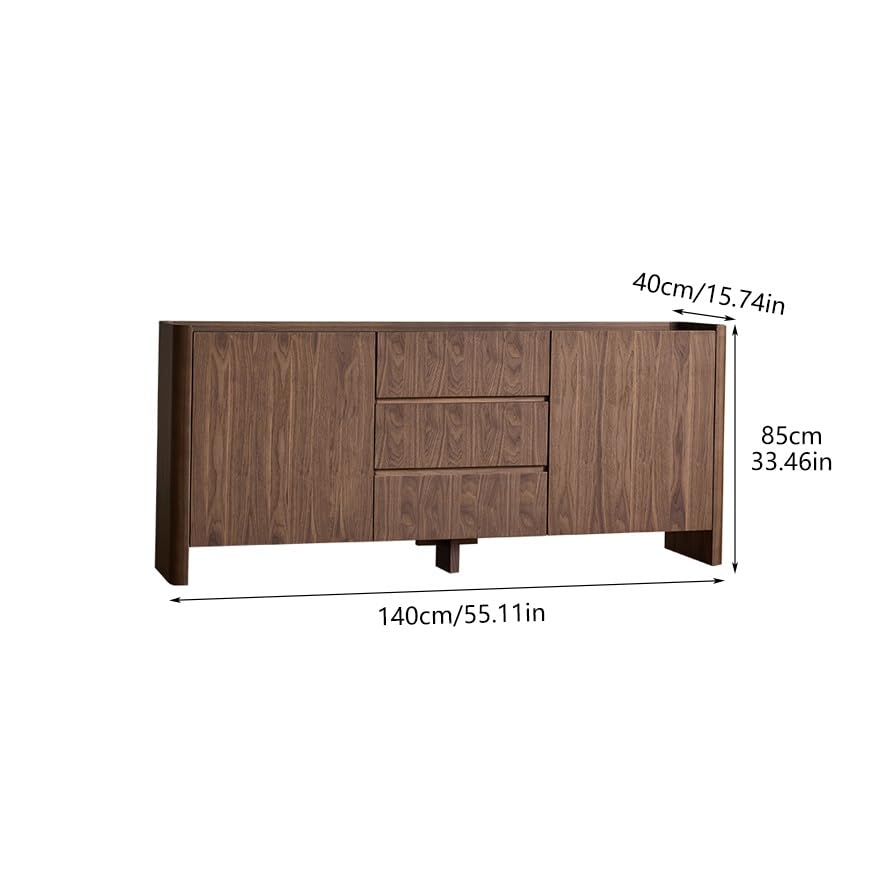 Szafka do baru kawowego z litego drewna restauracja bar kuchnia nowoczesny salon przechowywanie bali hotelowa dekoracja wejściowa meble szafka bufetowa ze schowkiem (140 x 40 x 85 cm)