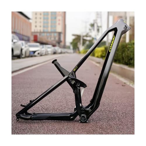 BSFHQS Cadre De VTT DH 27.5 29 Pouces S/M/L/XL Cadre De Queue Souple À Suspension Complète Cadre D'enduro/Descente en Fibre De Carbone 12 * 148mm Boost Thru...