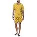 Produktbild serliyHerren Lustig Print Hawaiian Shirt Lässige Kurzarm-T-Shirts Outfits Urlaub Kleidung Button Hawaii Aloha Kleidung+Badeshort Freizeit Kurze Sommer Strandshorts 3D Druck Swim Trunks Anzüge & Sets