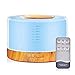 700 ml, Umidificatore ad Ultrasuoni, Diffusore di oli essenziali per Aromaterapia, elettrico, purificatore d' aria in legno, con 7 colori a luci LED, per casa e Ufficio, ideale per Yoga e Spa