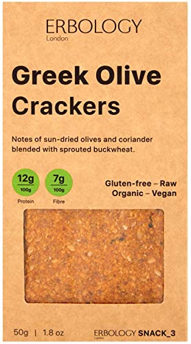 Organic Greek Olive Crackers 1.8 oz - Raw - Vegan - Gluten-Free - Activated