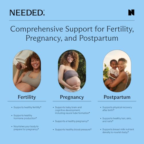 Image of Needed. Prenatal Multi Pro | Multivitamin with Choline Capsules for Prenatal, Pregnancy, Breastfeeding, Postpartum | Expertly-Formulated & Third-Party Tested | 30-Day Supply (Pack of 2)