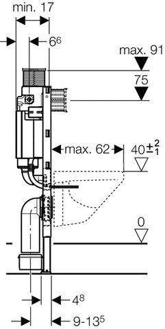 Geberit 111240001 - Cisterna para inodoro