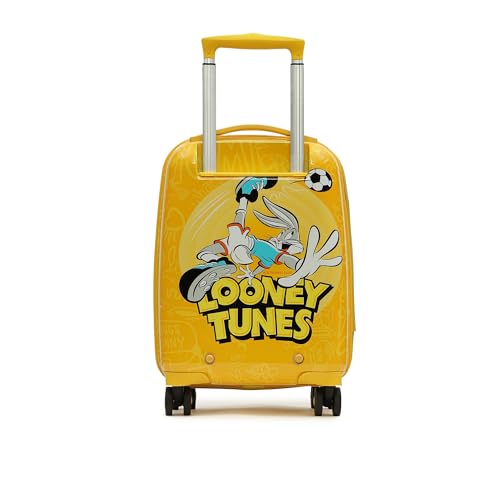 Image of YAYAVAR Looney Tunes Kids Trolley Suitcase - 45L | Hard-Sided Printed Cabin Luggage with 8 Wheels,Scratch Resistant, Lightweight Travel Bag (50cm)