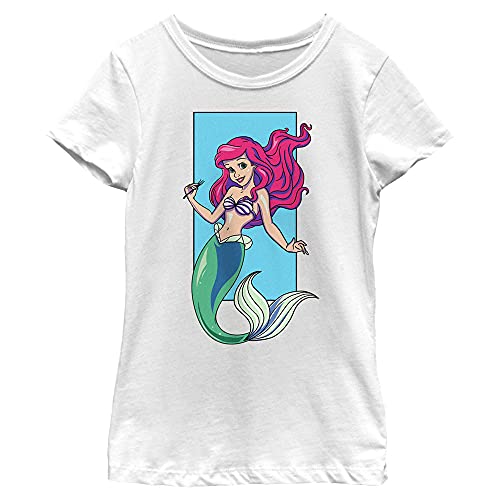 Disney Princess Ariel Portrait Girl's Solid Crew Tee