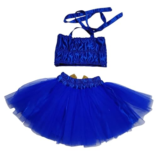 Image of TILISM Baby Girl Crop top&skritfancy Dress (RED,Blue,Pink)