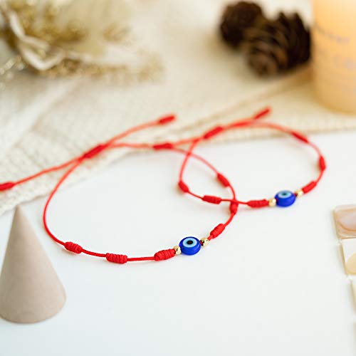 PPJew 7 Knots Evil Eye Bracelet Kabbalah Red String Bracelets Mommy and Me Bracelet Set Protection Amulet for Boys & Girls Daughter Mother Women Family - Image 5