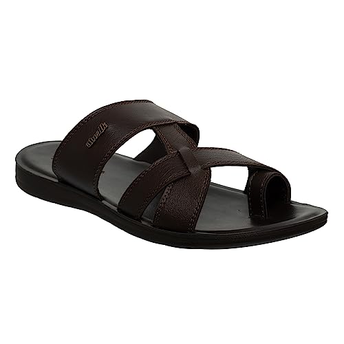 AEROWALK Stylish T-Shape Fashion Sandal/Slipper for Men | Comfortable | Lightweight | Anti Skid | Casual Office Footwear (9618_BROWN_41) AEROWALK Stylish T-Shape Fashion Sandal/Slipper for Men | Comfortable | Lightweight | Anti Skid | Casual Office Footwear (9618_BROWN_41)