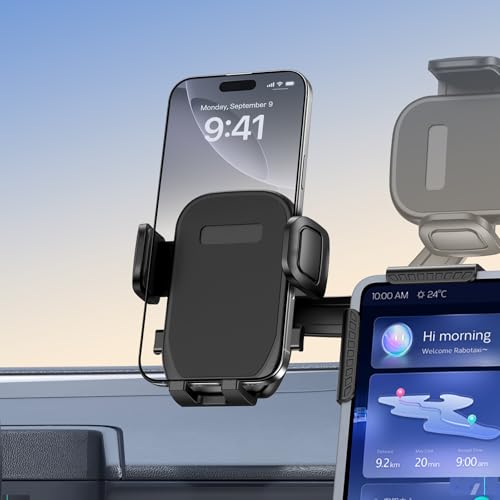 bokilino Tesla Phone Mount, 360° Adjustable Universal Tesla Model Y Accessories, Phone Holders for Your car for Tesla Model 3/Y/S/X/Cybertruck Screen, Non-Adhesive for Car Phone Holder Fits All Phone