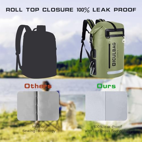 Iculbag 35L Cooler Backpack (48 cans) — Army Green — view 4