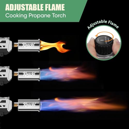 KOACKL Propane Torch Gun, Adjustable Flame for Searing