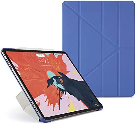 PIPETTO Origami iPad Case Pro 12.9" (2018) with 5 in 1 Stand & auto Sleep/Wake Function Royal Blue
