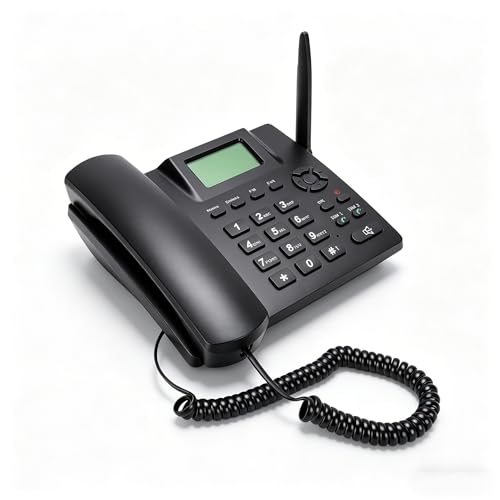 Téléphone fixe sans fil GSM double SIM avec écran et fonction mains libres pour bureau