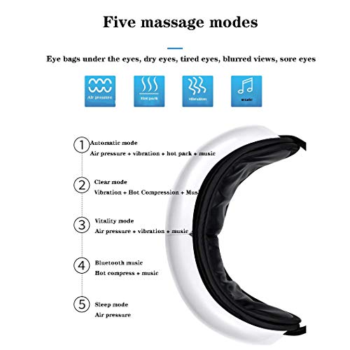 Masseur oculaire chauffant sans fil avec compression et vibration - 3
