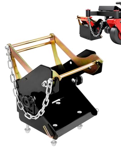 HQPASFY ZTR Mower Caster Wheel Lockdown Device Fits for Large Zero Turn Mower Holder Fits 10.5'–12.5' Caster Tires, Secure Transport for Lawn and Landscape Trailers, Removable and Lockable Design