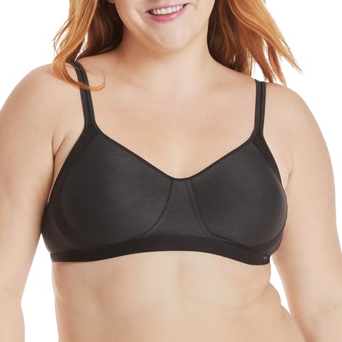 Hanes Women's X-Temp Foam Wirefree Bra, Black, Medium