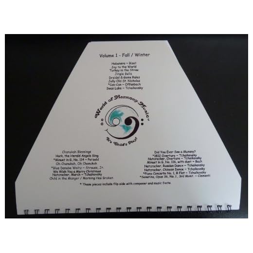 World of Harmony Music; Fall / Winter ~ Educational Classical, Holiday, Folk, and World Music Lessons; Beginning to Upper Intermediate Level Song Book for Zither, Lap Harp