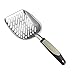 Cat Litter Scoop, KiddyWoof Durable Stainless Steel Grip Sifter with Deep Shovel Heavy Duty with Long Handle Pet Kitty Dog Pooper Scooper, Easily Clean Litter Box