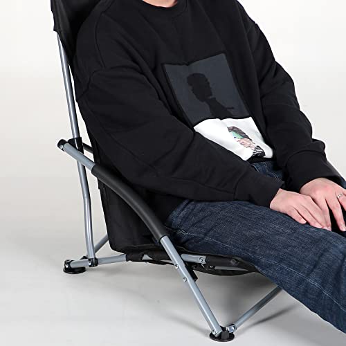 Unibos Folding Beach Chair with Padded Armrest, Outdoor Low Beach Chair Lightweight, Portable, Folding Outdoor Seat For Camping Beach Festivals Garden Caravan Trips Fishing BBQ With Carry Bag - Image 7