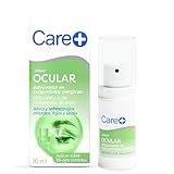 Care+, Spray Ocular, 10ml, Adyuvante en Conjuntivitis Alérgicas, 0.3% Hialuronato de Sodio, Spray para Ojos Irritados y Secos, alivio fatiga ocular, sin contacto