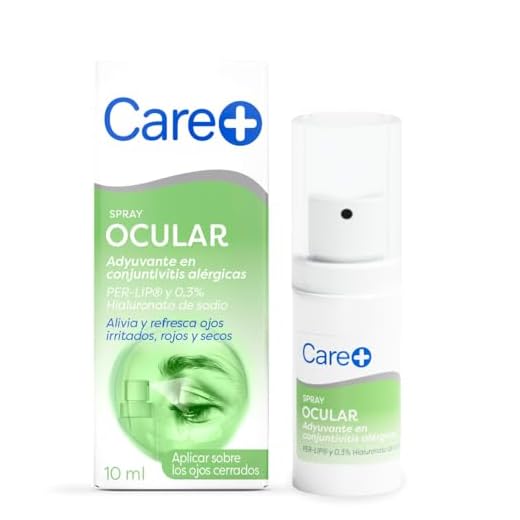 Care Plus Spray Ocular - alivio para ojos irritados, secos y rojos - 0,3% Hialuronato de socio - Adyuvante en conjuntivitis alérgicas- 10ml