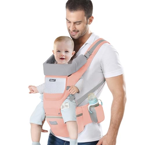 IULONEE - Portabebé con asiento de cadera ergonómico para niños de 3 meses a 3 años (3-20 kg)