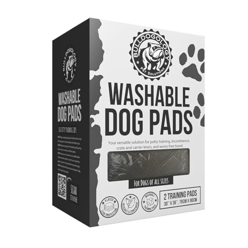 Image of Bulldogology Premium Washable Pee Pads for Dogs, Reusable Puppy Pads, Waterproof Dog Mat, Dog Training Pads (30x36) 2-Pack