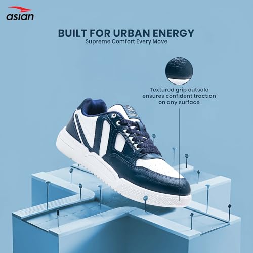Image of ASIAN Cruzer-02 Men's Sneakers | Stylish Walking Sneakers for Boys & Men | Strong Grip, Comfort Sneakers | Lightweight, Durable Casual Shoes, Travel & College