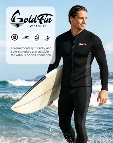 GoldFin Wetsuit Top Hombre Chaqueta de Neopreno 2MM miniatura 4