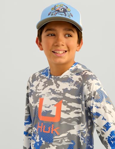 HUK Boys' Icon Kc Scott Patterned Hoodie, Performance Hooded Fishing Shirt3