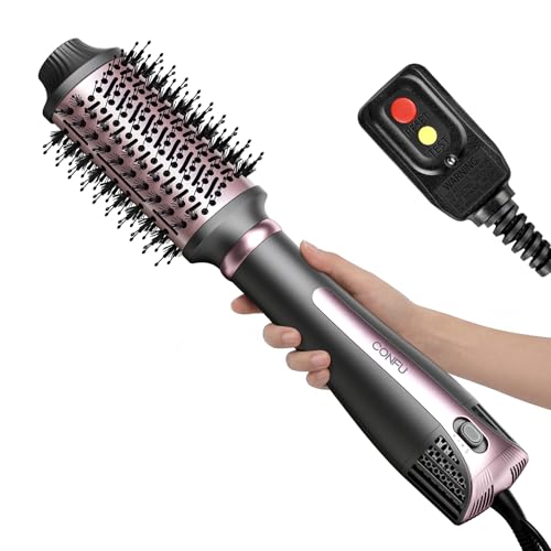 Image of CONFU Blow Dryer Brush, 4-in-1 Styling Tools Hair Dryer and Styler Volumizer with Negative Ion Anti-frizz Blowout, Hot Air Brush for Drying, Straightening, Curling
