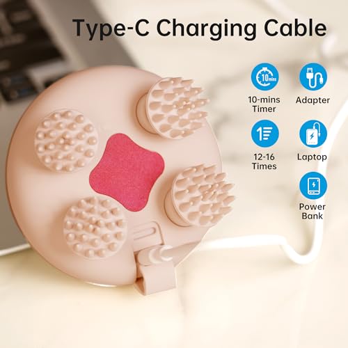Image of COMFIER Scalp Massager Hair Growth with 3 kneading Modes,Waterproof Hair Massage with 8 Claws for Deep Cleansing,Cordless Head Massager,Body Cat Head Scratcher, Gifts for Women,Men