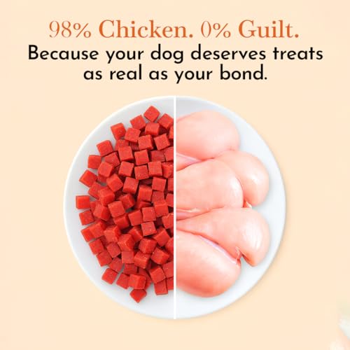 Image of PETS EMPIRE O'Dog Chicken Soft Cubes, Healthy Dog Treats, Chewy Dogs Bites for Training and Feeding, Made with Real Chicken, Non-Vegetarian Pup Snacks for Dogs, Puppies - 100g