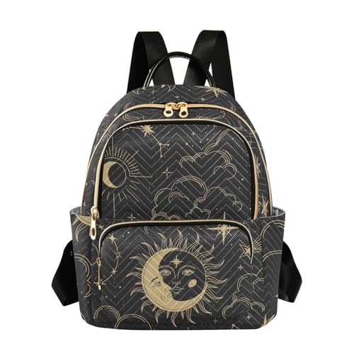 Image of ALAZA Sun Moon Stars Constellations Witchery Mini Backpack Purse for Women Travel Bag Fashion Daypack Back Pack Shoulder Bag