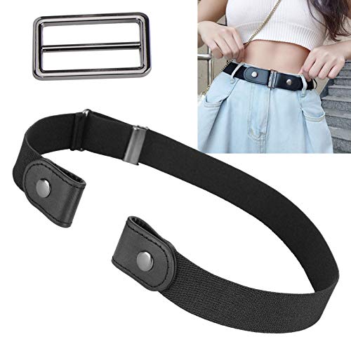 GLOGLOW 3 Set Elastic Belt, Women Men Elastic Band Elastic Stretch Belts Stretch with Metal Buckle Clothing(Black) Artificial Flowers3