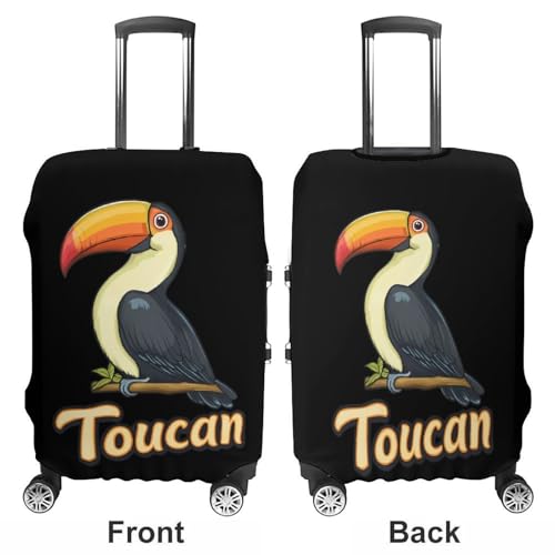 Cute Toucan Travel Luggage Cover for Suitcase 19-32 Inches Elastic Washable Baggage Protector3