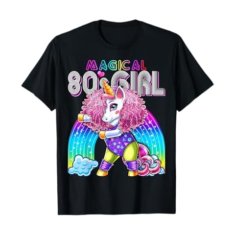 Magical 80's Girl Flossing Unicorn Leotard Leg Warmers Party T-Shirt Cover