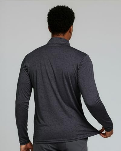Image of Real Essentials 3 Pack: Men's Dry-Fit Active Quarter Zip Long Sleeve Athletic Performance Pullover (Available in Big & Tall)