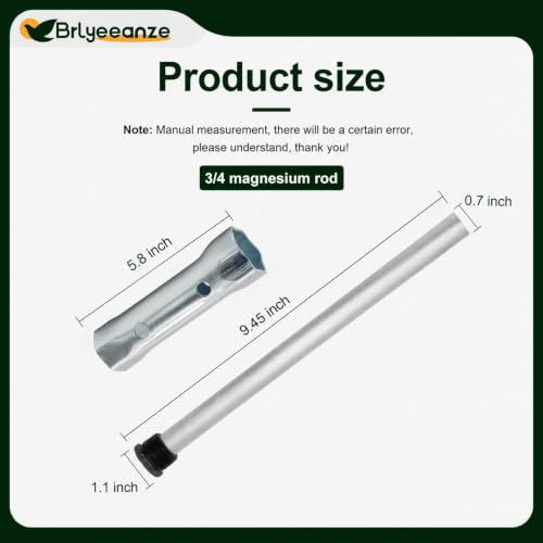 Image of RV Hot Water Heater Anode Rod 1 Pack | Fits for Suburban and Morflo - 9.25''Long & 3 /4'' Thread Lasting Tank Corrosion Protection, For RV Camper and Trailer Heaters
