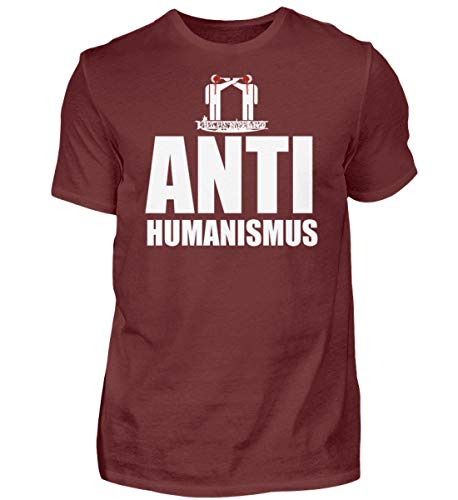 T-shirt Kirchenbrand Anti-humanisme rouge homme large vêtement rock metal