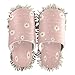 YEGAME Microfiber Kitchen Cleaning Slippers, Daisy Flower Soft Washable Reusable House Cleaning Slippers for Men Women, Dust Dirt Hair Microfiber Mop Cleaner Shoes, Large