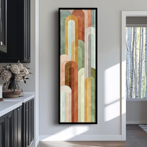 Pósteres de arte abstracto contemporáneo y lienzos verticales delgados de 55 x 110 cm sin marco