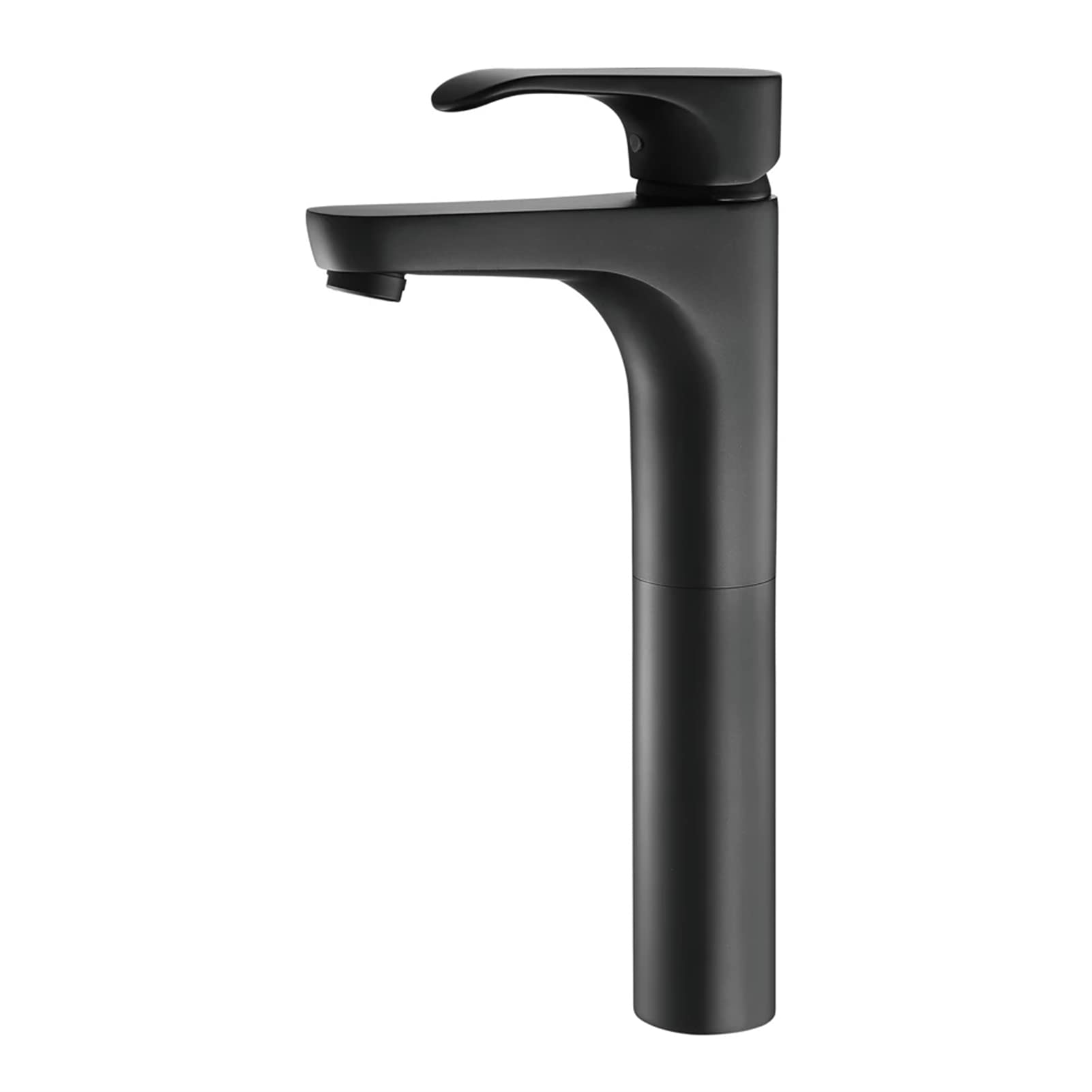 Robinet de lavabo de salle de bain noir haut pour éliminer les éclaboussures et l'inconfort